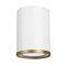Z-Lite Arlo 1 Light Flush Mount, Matte White & Rubbed Brass 2303F1-MW-RB - alternate 2